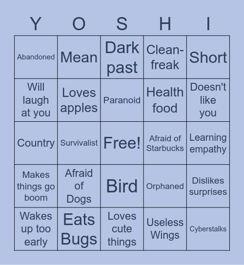Kiyoshi Bingo Card