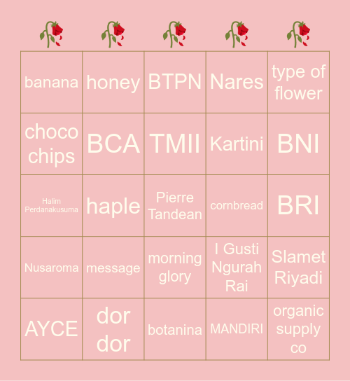 TiTi Bingo Card