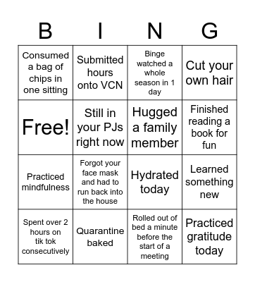 Mid-Year Retreat Bingo Card
