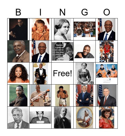 BLACK HISTORY MONTH BINGO Card