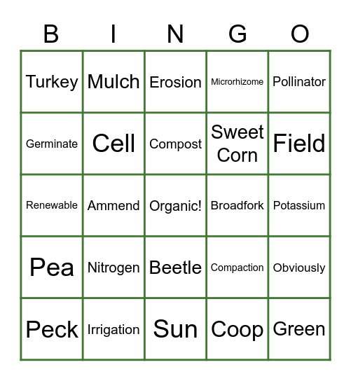 OAK Bingo Card
