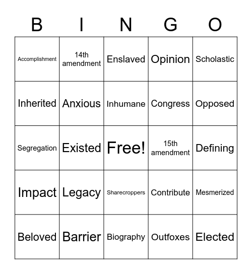 Promises to keep Bingo Card