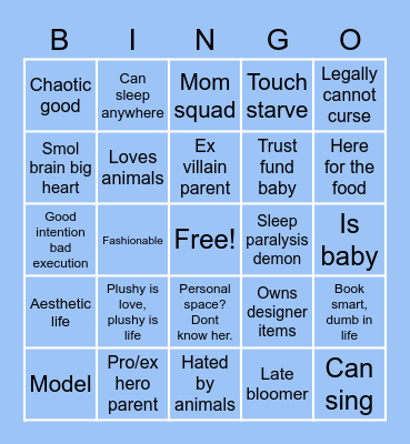 NEMURI KIKU Bingo Card
