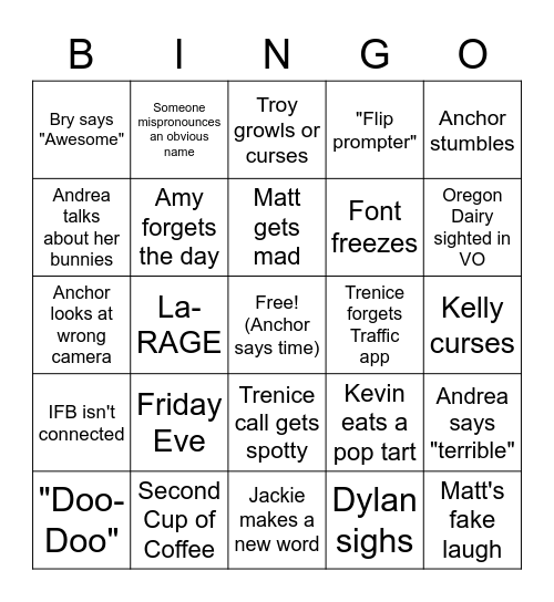 43 Bingo Card