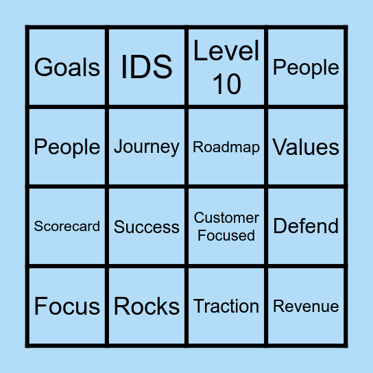 SLT Bingo Card