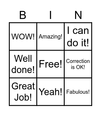 Work with Teacher Bingo Card