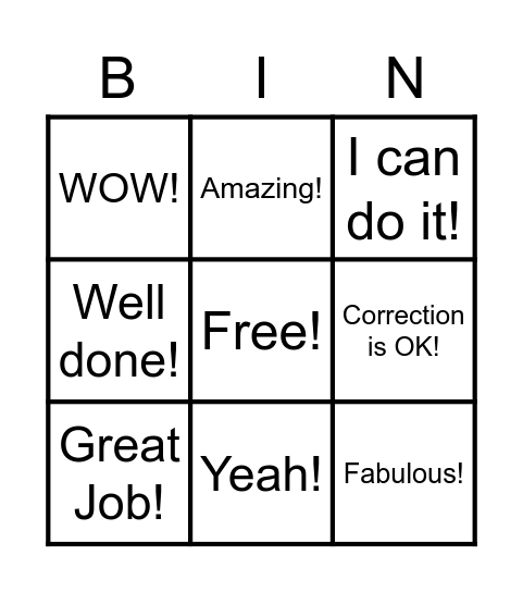 Work with Teacher Bingo Card