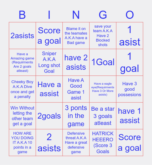 Sports  bingo Card