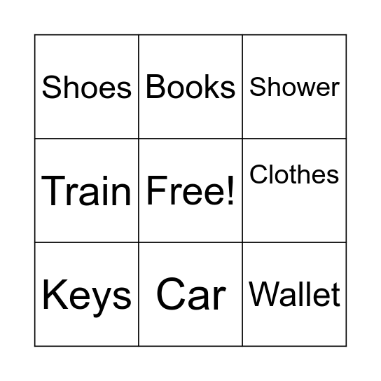 BINGO Card