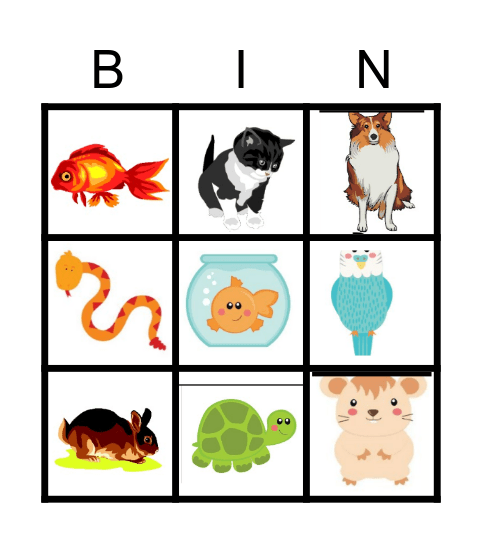 Pets Bingo Card