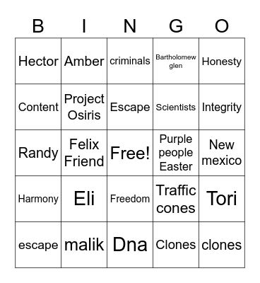 Masterminds Iliyan Bingo Card