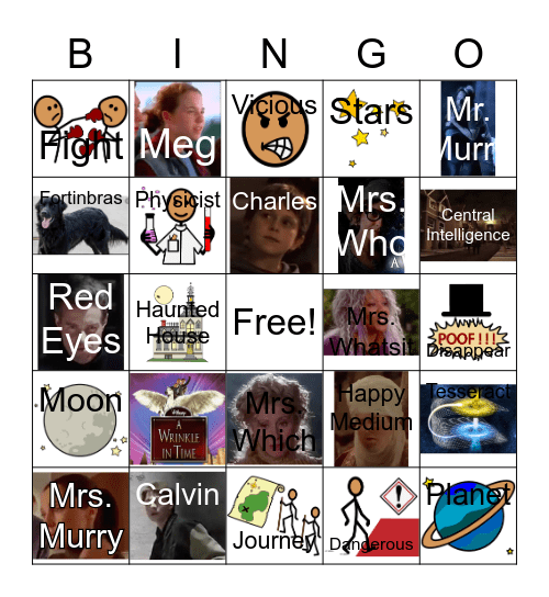 A Wrinkle In Time Bingo Card