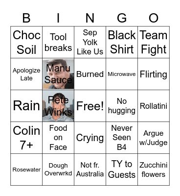 MKR Bingo Card