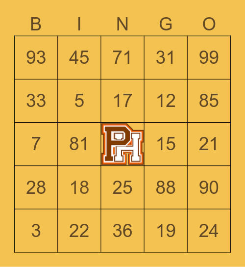 CLASS OF 2023 BINGO!!! Bingo Card