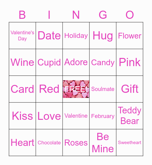 VALENTINE'S DAY BINGO Card