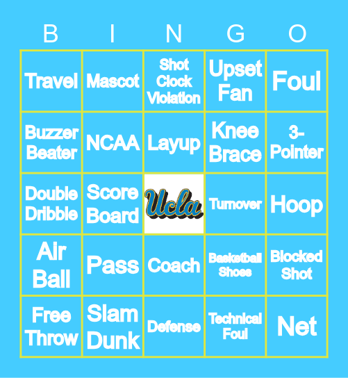 NCAA March Madness Bingo Card