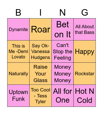 SW 2 Bingo Card