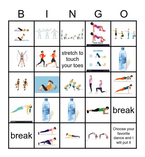 Fitness bingo Card