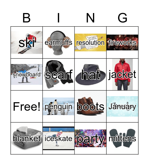 January Bingo Card