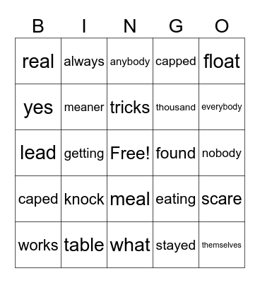 Orange - 107 Bingo Card