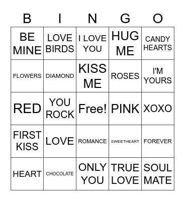 SASSY SISTERS VALENTINES BINGO Card