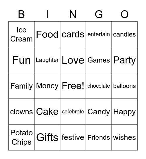 Happy Birthday Shirley Bingo Card