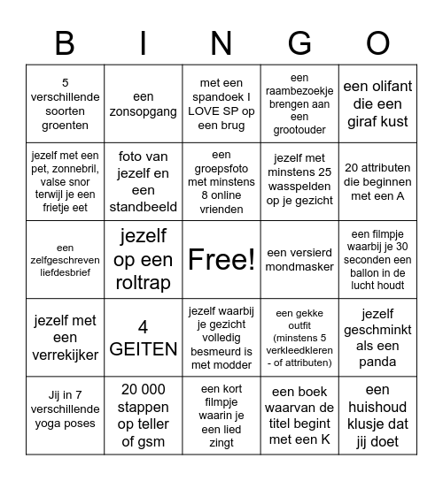 FOTOBINGO Card