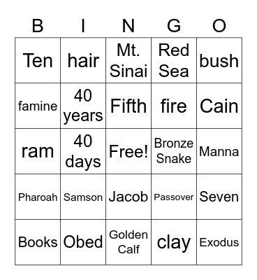 Encounter Bingo Card