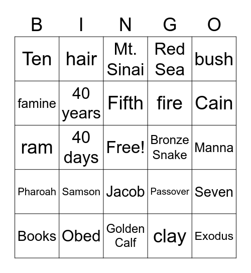 Encounter Bingo Card