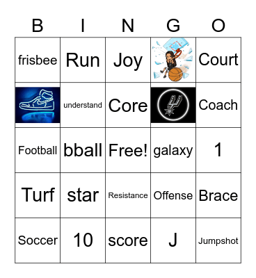 Athletic Conditioning Bingo Card