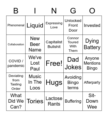 Cloudwater Stream Bingo Card