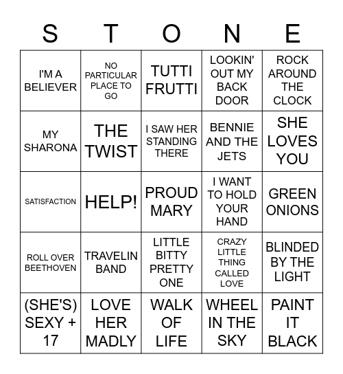 REMEMBER THE CLASSICS Bingo Card
