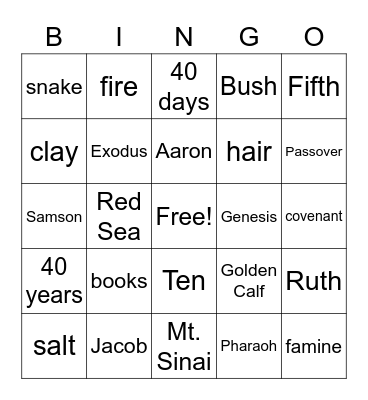 ENCOUNTER Bingo Card