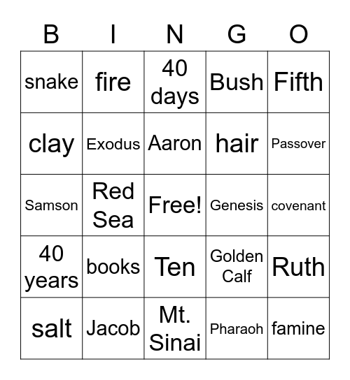 ENCOUNTER Bingo Card