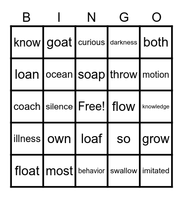 Helen Keller Bingo Card