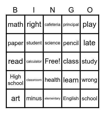 Bravo unit 7 and 8 Bingo Card