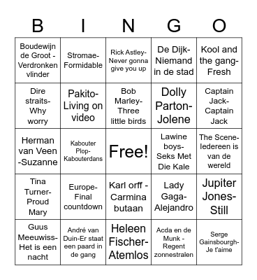 Trim5 Bingo Quiz! Bingo Card