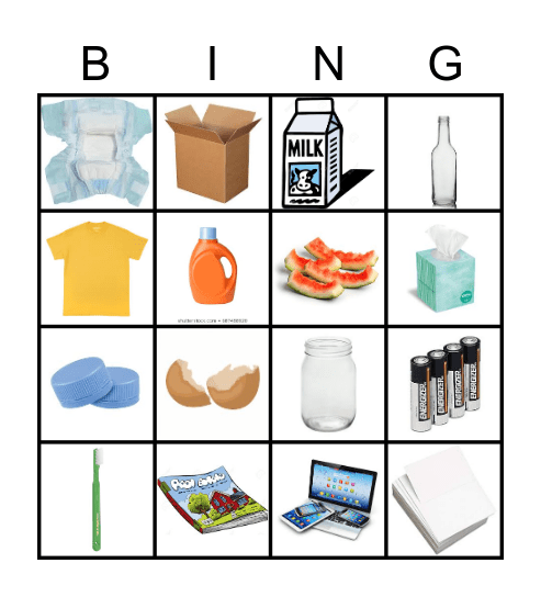 RECYCLING BINGO Card