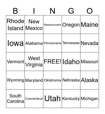 capital  one auto  style Bingo Card