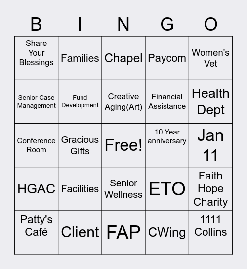 MGCC#2 Bingo Card