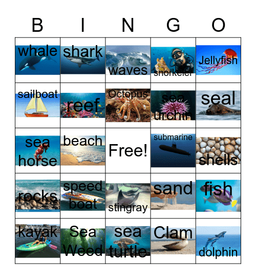 Under the Sea Bingo Card