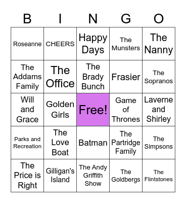 TV Guide - Primetime Bingo Card