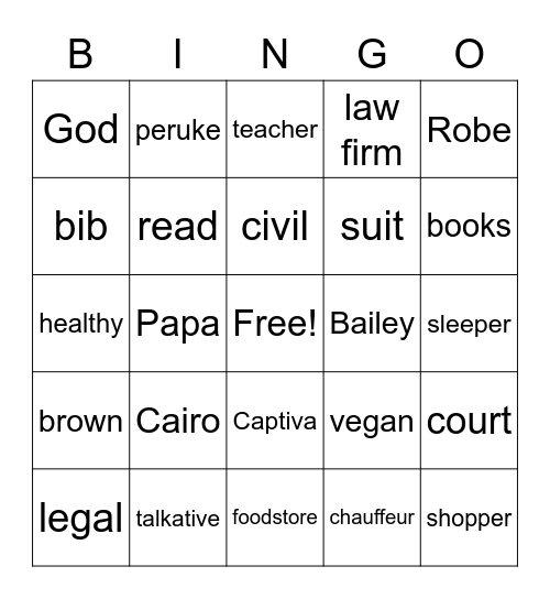 Franklyn's Birthday Bingo Card