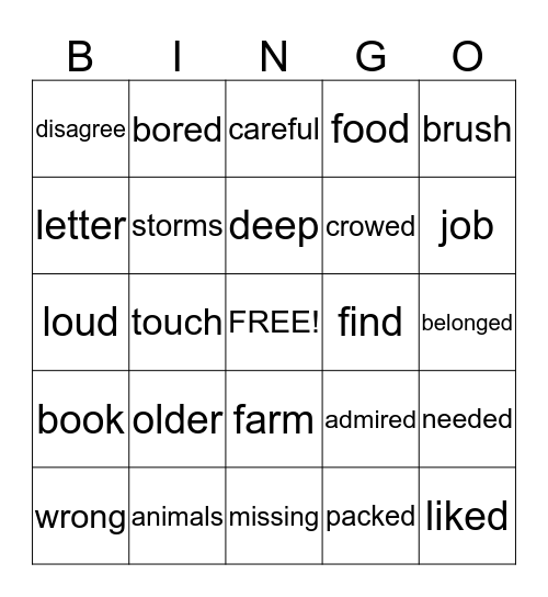 Infrencing Bingo Card