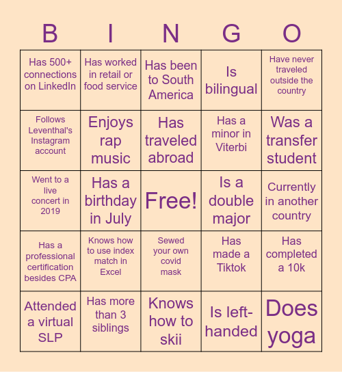 BAP Bingo! Bingo Card