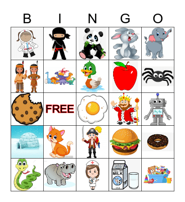 Beginning sounds Bingo Card