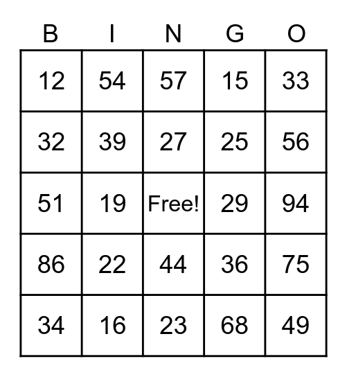 Long Division Bingo-MVES Bingo Card