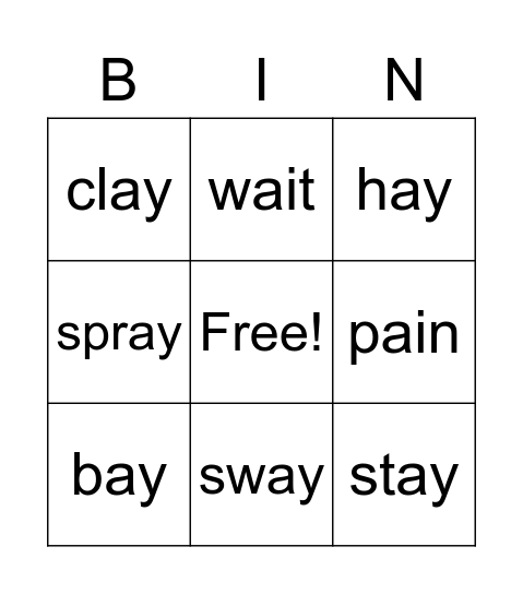 AY/AI Bingo Card