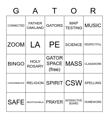 CSW BINGO Card
