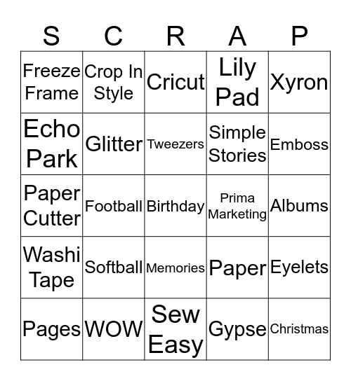 F.R.O.G Retreat Bingo Card